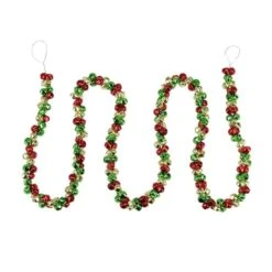 Northlight 5ft. Green & Red Festive Jingle Bell Garland -Northlight Shop D253721S 2