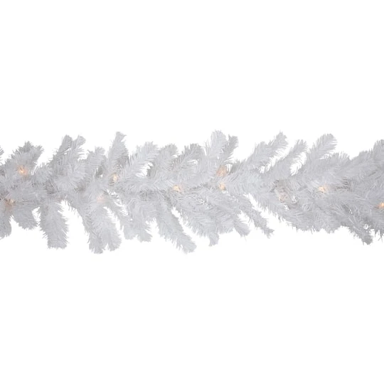 Northlight 9ft. Clear Lighted Snow White Garland 9 Northlight 9ft. Clear Lighted Snow White Garland - Image 7