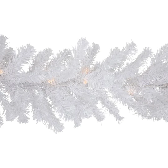 Northlight 9ft. Clear Lighted Snow White Garland 10 Northlight 9ft. Clear Lighted Snow White Garland - Image 8