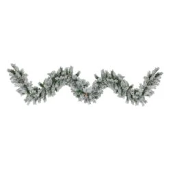 Northlight 9ft. White & Green Flocked Angel Pine With Pinecones Garland 11 Northlight 9ft. White & Green Flocked Angel Pine With Pinecones Garland -Northlight Shop D253723S 11