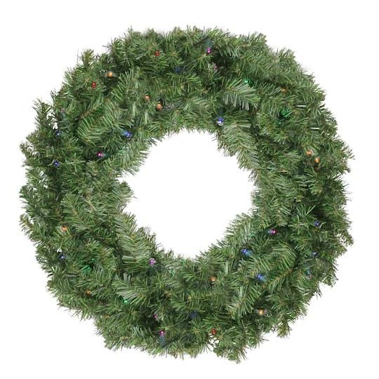 Northlight 30" LED Canadian Pine Artificial Christmas Wreath 3 Northlight 30" LED Canadian Pine Artificial Christmas Wreath