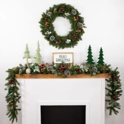 Northlight 30" LED Canadian Pine Artificial Christmas Wreath 15 Northlight 30" LED Canadian Pine Artificial Christmas Wreath -Northlight Shop D253734S 12