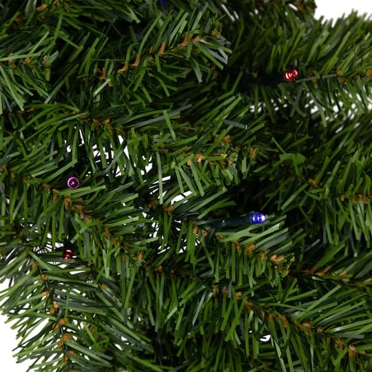 Northlight 30" LED Canadian Pine Artificial Christmas Wreath 9 Northlight 30" LED Canadian Pine Artificial Christmas Wreath - Image 7