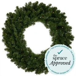 Northlight 5ft. Pre-Lit Commercial Canadian Pine Artificial Christmas Wreath -Northlight Shop D253748S 14