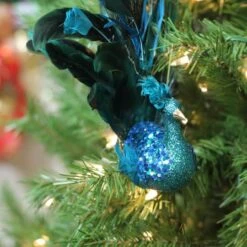 Northlight 10" Turquoise Blue & Green Peacock Clip-On Ornament 15 Northlight 10" Turquoise Blue & Green Peacock Clip-On Ornament -Northlight Shop D253786S 4