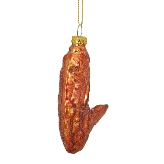 Northlight 4.5" Glitter Glass Buffalo Chicken Wing Ornament 8 Northlight 4.5" Glitter Glass Buffalo Chicken Wing Ornament - Image 6