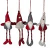 Northlight 4ct. 8" Red & Gray Plush Gnome Ornaments -Northlight Shop D253806S 1
