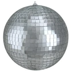 Northlight 8" Silver Splendor Mirrored Glass Disco Ball Ornament -Northlight Shop D253844S 1 1