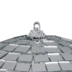 Northlight 8" Silver Splendor Mirrored Glass Disco Ball Ornament -Northlight Shop D253844S 2