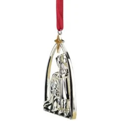 Northlight 3.75" Gold & Silver Nativity Scene Ornament -Northlight Shop D253848S 13