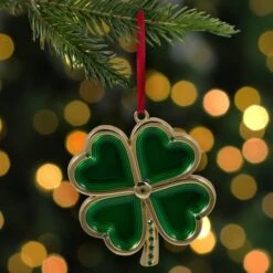 Northlight Green & Gold Luck Of The Irish Clover Ornament 17 Northlight Green & Gold Luck Of The Irish Clover Ornament -Northlight Shop D253855S 12