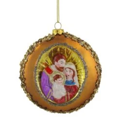 Northlight 4" Joseph, Mary & Baby Jesus Glass Disc Ornament 13 Northlight 4" Joseph, Mary & Baby Jesus Glass Disc Ornament -Northlight Shop D253856S 11