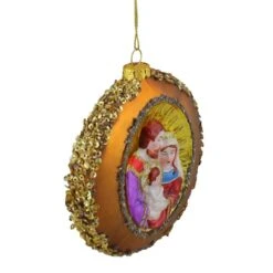 Northlight 4" Joseph, Mary & Baby Jesus Glass Disc Ornament 15 Northlight 4" Joseph, Mary & Baby Jesus Glass Disc Ornament -Northlight Shop D253856S 13