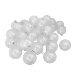 Northlight 32ct. Clear Shatterproof Shiny Christmas Ball Ornaments -Northlight Shop D253863S 11