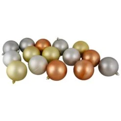 Northlight 32ct. 3.5" Silver & Gold Shatterproof 2-Finish Christmas Ball Ornaments 8 Northlight 32ct. 3.5" Silver & Gold Shatterproof 2-Finish Christmas Ball Ornaments -Northlight Shop D253865S 11