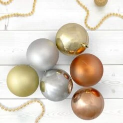 Northlight 32ct. 3.5" Silver & Gold Shatterproof 2-Finish Christmas Ball Ornaments 9 Northlight 32ct. 3.5" Silver & Gold Shatterproof 2-Finish Christmas Ball Ornaments -Northlight Shop D253865S 12