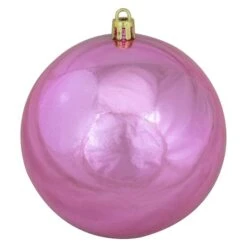 Northlight 12ct. 4" Pink Shiny Shatterproof Christmas Ball Ornaments 12 Northlight 12ct. 4" Pink Shiny Shatterproof Christmas Ball Ornaments -Northlight Shop D253869S 13