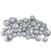Northlight 50ct. Silver Splendor Shatterproof 2-Finish Christmas Ball Ornaments -Northlight Shop D253876S 1