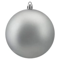 Northlight 12ct. 4" Pewter Gray Shatterproof Matte Christmas Ball Ornaments -Northlight Shop D253886S 12