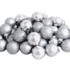 Northlight 96ct. 1.5" Silver Splendor Shatterproof 4-Finish Christmas Ball Ornaments 2 Northlight 96ct. 1.5" Silver Splendor Shatterproof 4-Finish Christmas Ball Ornaments -Northlight Shop D253890S 1