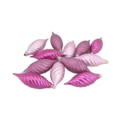 Northlight 125ct. Bubblegum Pink Shatterproof 4-Finish Christmas Ornaments -Northlight Shop D253891S 12