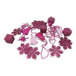 Northlight 125ct. Bubblegum Pink Shatterproof 4-Finish Christmas Ornaments -Northlight Shop D253891S 13