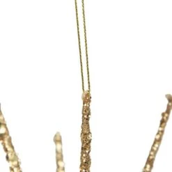 Northlight 12" Shimmering Gold Glitter Starburst Christmas Ornament -Northlight Shop D253896S 2