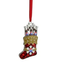 Northlight 3.5" Red & Silver Plated Pepsi Stocking Christmas Ornament 6 Northlight 3.5" Red & Silver Plated Pepsi Stocking Christmas Ornament -Northlight Shop D253897S 1 1