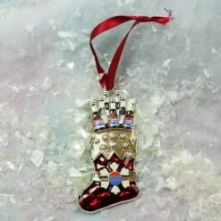 Northlight 3.5" Red & Silver Plated Pepsi Stocking Christmas Ornament 7 Northlight 3.5" Red & Silver Plated Pepsi Stocking Christmas Ornament -Northlight Shop D253897S 2