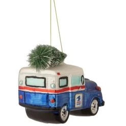 Northlight 5" Blue & Silver USPS Post Office Truck With Frosted Tree Glass Christmas Ornament 19 Northlight 5" Blue & Silver USPS Post Office Truck With Frosted Tree Glass Christmas Ornament -Northlight Shop D253899S 14