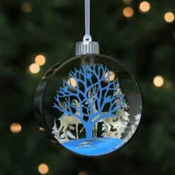 Northlight 5" Pre-Lit Silver Woodland Animals Christmas Ornament 17 Northlight 5" Pre-Lit Silver Woodland Animals Christmas Ornament -Northlight Shop D253900S 15