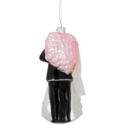 Northlight 5.25" Bride And Groom Kissing Glass Wedding Christmas Ornament 18 Northlight 5.25" Bride And Groom Kissing Glass Wedding Christmas Ornament -Northlight Shop D253901S 15