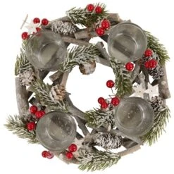 Northlight 10" Frosted Berries & Branches Votive Candle Holder 17 Northlight 10" Frosted Berries & Branches Votive Candle Holder -Northlight Shop D253916S 15