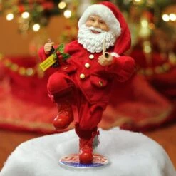 Northlight 12" Red & White Santa Claus Standing On Pepsi-Cola Bottle Cap Christmas Figurine -Northlight Shop D253934S 2