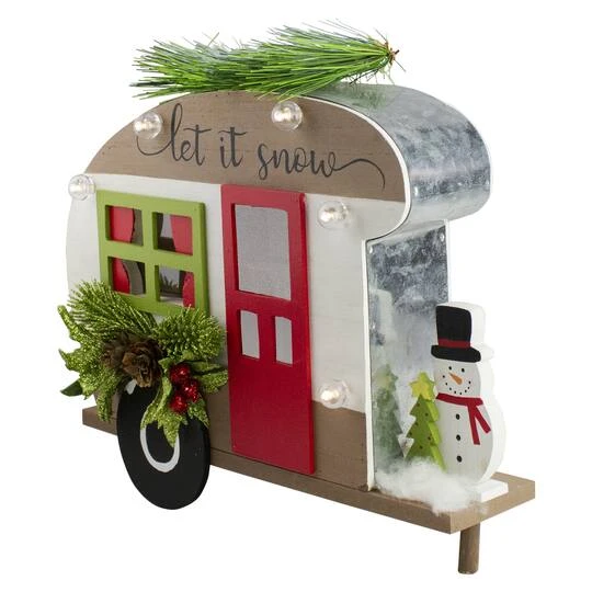 Northlight 12" Let It Snow RV Christmas Tabletop Decoration 10 Northlight 12" Let It Snow RV Christmas Tabletop Decoration - Image 8