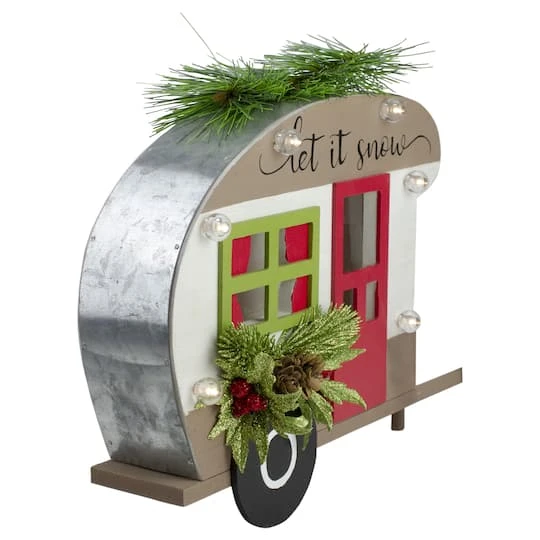Northlight 12" Let It Snow RV Christmas Tabletop Decoration 7 Northlight 12" Let It Snow RV Christmas Tabletop Decoration - Image 5