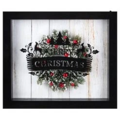 Northlight 14" Black LED Merry Christmas Box Frame 13 Northlight 14" Black LED Merry Christmas Box Frame -Northlight Shop D253952S 11
