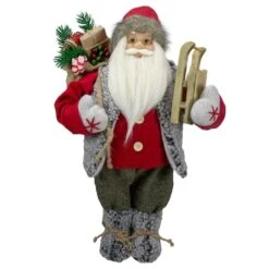 Northlight 18" Standing Santa Christmas Figure Carrying Presents & Sled 13 Northlight 18" Standing Santa Christmas Figure Carrying Presents & Sled -Northlight Shop D253955S 11