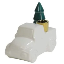 Northlight 5" White Ceramic Truck With Christmas Tree Taper Candlestick Holder 15 Northlight 5" White Ceramic Truck With Christmas Tree Taper Candlestick Holder -Northlight Shop D253991S 4