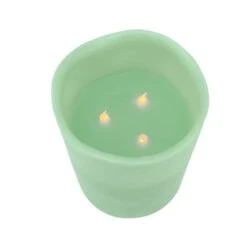 Northlight 8" Sage Green LED 3-Wick Flickering Wax Pillar Candle 7 Northlight 8" Sage Green LED 3-Wick Flickering Wax Pillar Candle -Northlight Shop D253995S 2
