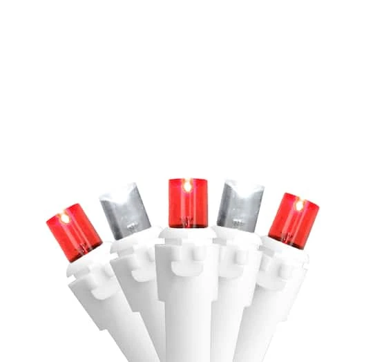 Northlight 100ct. LED Wide Angle Icicle Christmas Lights With White Wire Red/Pure White 7 Northlight 100ct. LED Wide Angle Icicle Christmas Lights With White Wire Red/Pure White - Image 5