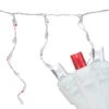 Northlight 100ct. LED Wide Angle Icicle Christmas Lights With White Wire Red/Pure White 1 Northlight 100ct. LED Wide Angle Icicle Christmas Lights With White Wire Red/Pure White -Northlight Shop D254012S 2