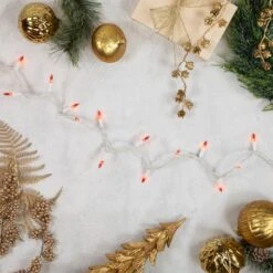 Northlight 100ct. Mini Christmas String Lights With White Wire Gold 15 Northlight 100ct. Mini Christmas String Lights With White Wire Gold -Northlight Shop D254016S 2