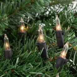 Northlight 100ct. Mini Christmas String Lights With Black Wire Clear -Northlight Shop D254021S 13