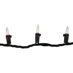 Northlight 100ct. Mini Christmas String Lights With Black Wire Clear -Northlight Shop D254021S 14
