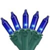 Northlight 100ct. Mini Christmas String Lights With Green Wire Royal Blue