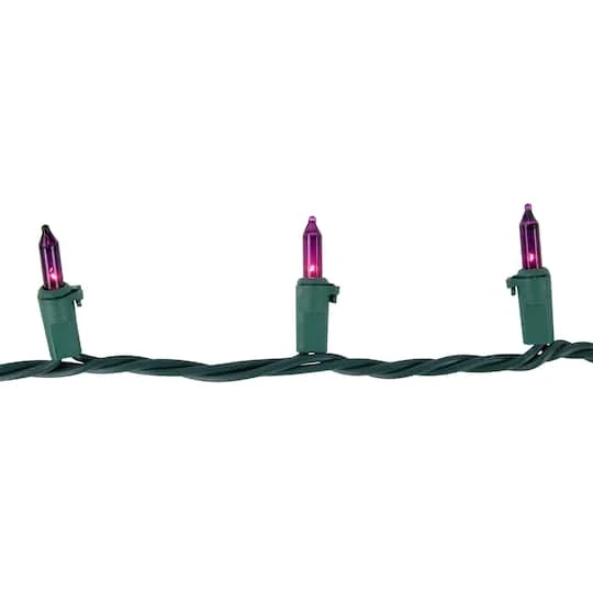 Northlight 50ct. Mini Christmas String Lights With Green Wire Purple 8 Northlight 50ct. Mini Christmas String Lights With Green Wire Purple - Image 6
