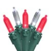 Northlight 100ct. LED Mini Christmas Lights With Green Wire Red/White 1 Northlight 100ct. LED Mini Christmas Lights With Green Wire Red/White -Northlight Shop D254057S 1