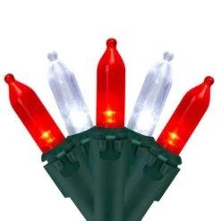 Northlight 100ct. LED Mini Christmas Lights With Green Wire Red/White 13 Northlight 100ct. LED Mini Christmas Lights With Green Wire Red/White -Northlight Shop D254057S 11