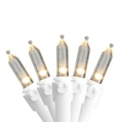 Northlight 100ct. LED Mini Christmas Lights With White Wire Warm White -Northlight Shop D254062S 1 1